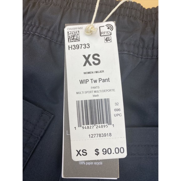 Adidas Womens Twill High-Rise Pants Black XS NWT - Picture 3 of 8